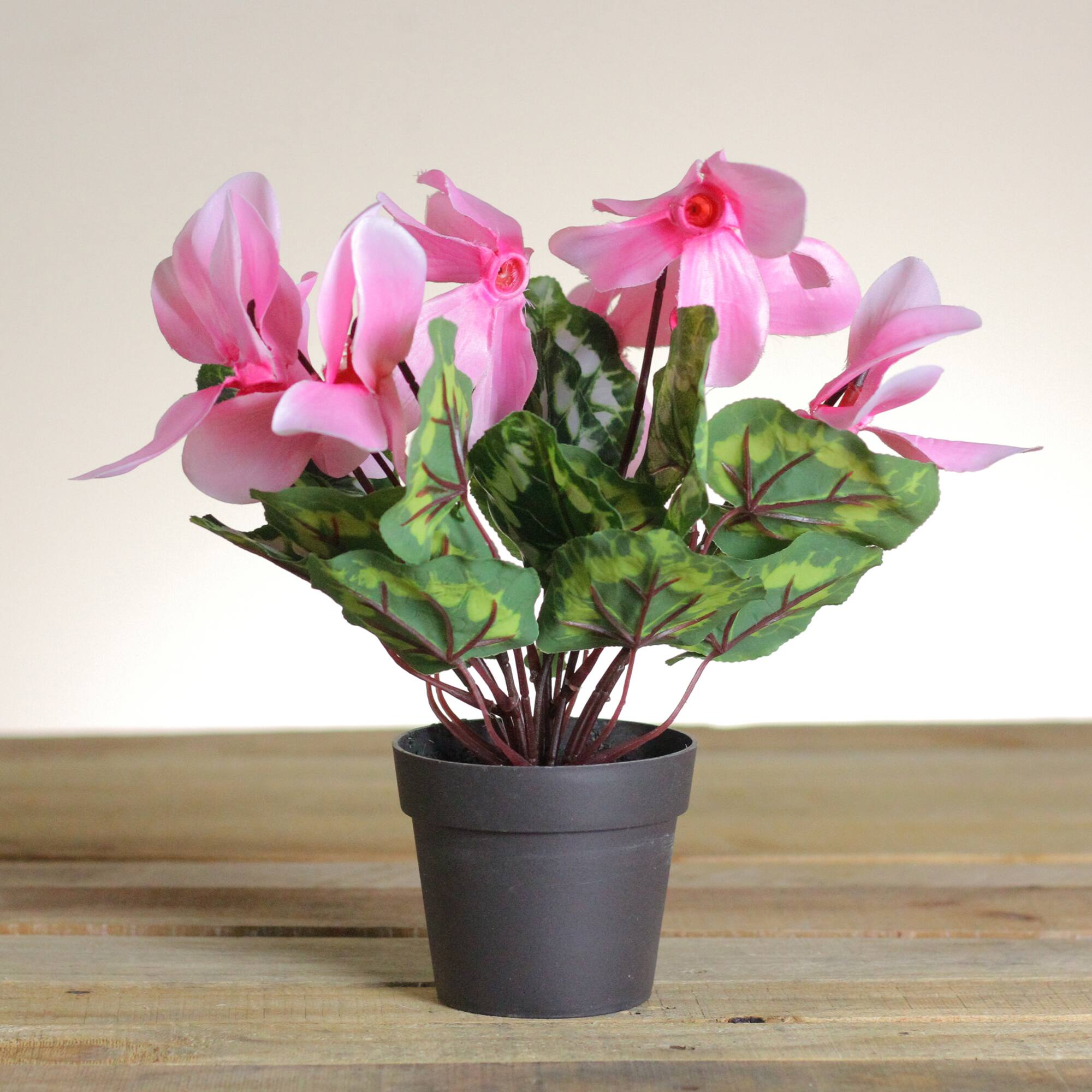 12" Artificial Pink Hedychium Coronarium with Brown Pot